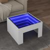 LED Infinity Coffee Table, White, 50x50x30 Cm