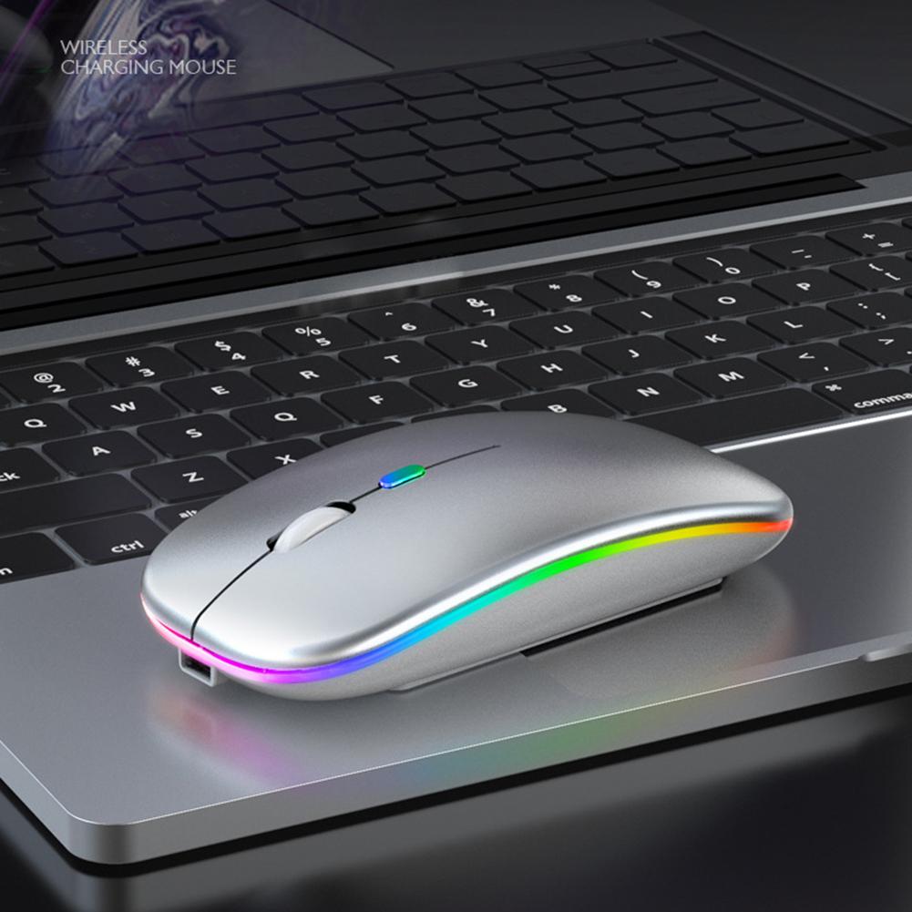 Rechargeable Wireless Bluetooth Mouse For Computer PC iPad Dual Mode Bluetooth 4.0 + USB Wireless Mouse 342.4GHz 1600dp DPI