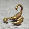 Фигурки из чистой меди с изображением животных, короля скорпионов, миниатюры, винтажные классические настольные украшения, аксессуары, латунный чайный питомец
