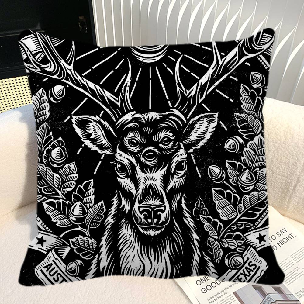 Alcohol Jjagermeister Pillow Case Square Pillow Bedroom Sofa Leisure Comfort Cushion Car Home Decoration