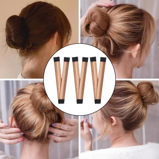 3Pcs Hair Bun Maker Hair Curler Deft Bun Twister Shaper Long Hair Easy Fast Snap Roll Tool Lazy Women Girl Hair Styling Accessories