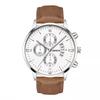 Men'S Fake Three-Eye Belt Calendar Casual Fashion Business Quartz Belt Watch One Piece Delivery