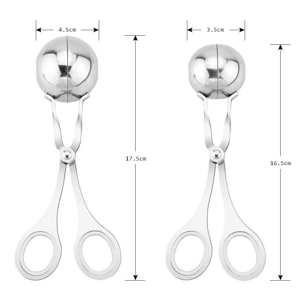LMETJMA Мясная машинка из нержавеющей стали для приготовления фаршированных фрикаделек, антипригарное приспособление для приготовления мясных, рыбных и мясных шариков, кухонные инструменты для приготовления мяса KC0298