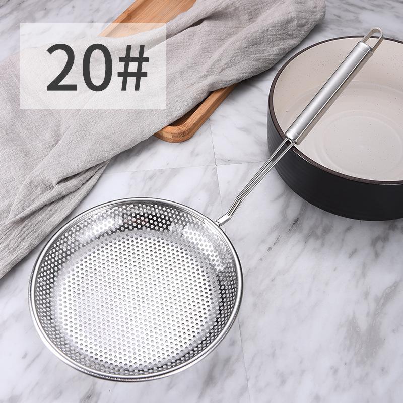Kitchen Supplies Stainless Steel Colander Thickened Mesh Filter Spoon Frying Draining Colander Kitchen Colander Filter Spoon
