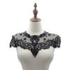 Lace Embroidered Fake Collar Hollow See-through Lace Flower Pattern False Collar Lace Embellished Clothing Accessory