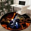 1 шт. AC/DC Логотип Музыкальной Группы Домашний Офис Уличный Круглый Ковер Подарок Декоративный Коврик MatRC2704