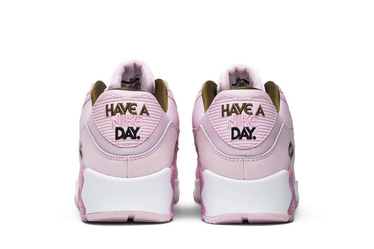 Женские кроссовки Nike Air Max 90 Have a Nike Day Розовый пена (Женский) Розовый Пенопласт/Розовый Восход-Оливковый Хлопья-Розовый Пенопласт