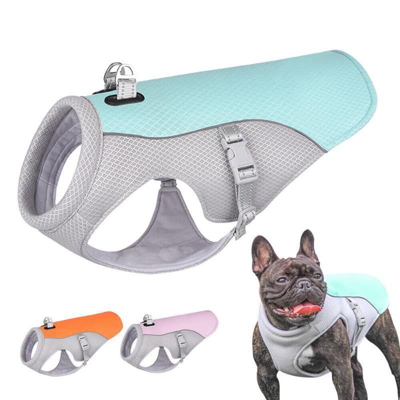 Жилет для собак с ледяным охлаждением, летняя сетчатая одежда, крутые куртки для собак на открытом воздухе, дышащие S-3xl