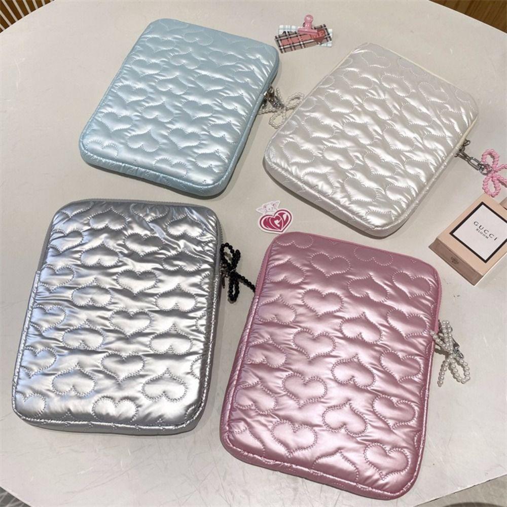 13 15 inch Laptop Sleeve Heart Bowknot Tablet Pouch 2024 Storage Bag Office School