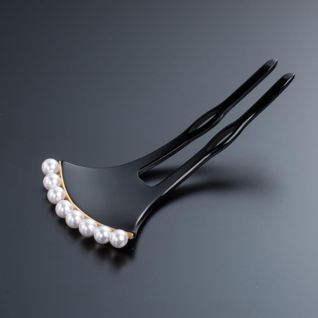 Pearl Hairpin Hair for Entrance and Graduation Kimono Hair Ornament [Sanbi] Ginkgo-Shaped [Small] Ornament, Kanzashi, Ginkgo-Shaped, Ceremonies, (Gold