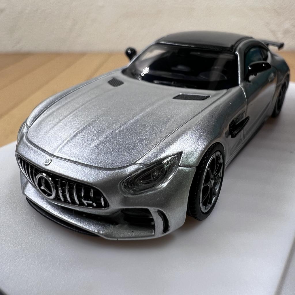 Diecast MJ 1:64 Scale Mercedes-Benz AMG GTR Supercar Alloy Car Model Collectible Toy Gift Souvenir Display Ornament