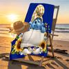 Blue Smurfs Print Beach Towel Design, Soft, Lightweight. for Home Bathroom, Spa, Pool, Yoga, Surfing, Camping, Gift for Family, Friend