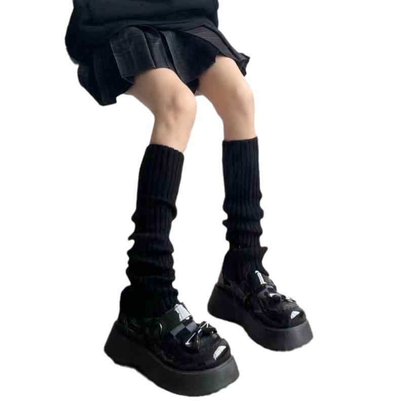 Женские носки до середины голени с вертикальными полосками на весну и осень — теплые, стильные, в стиле Лолиты JK Fashion