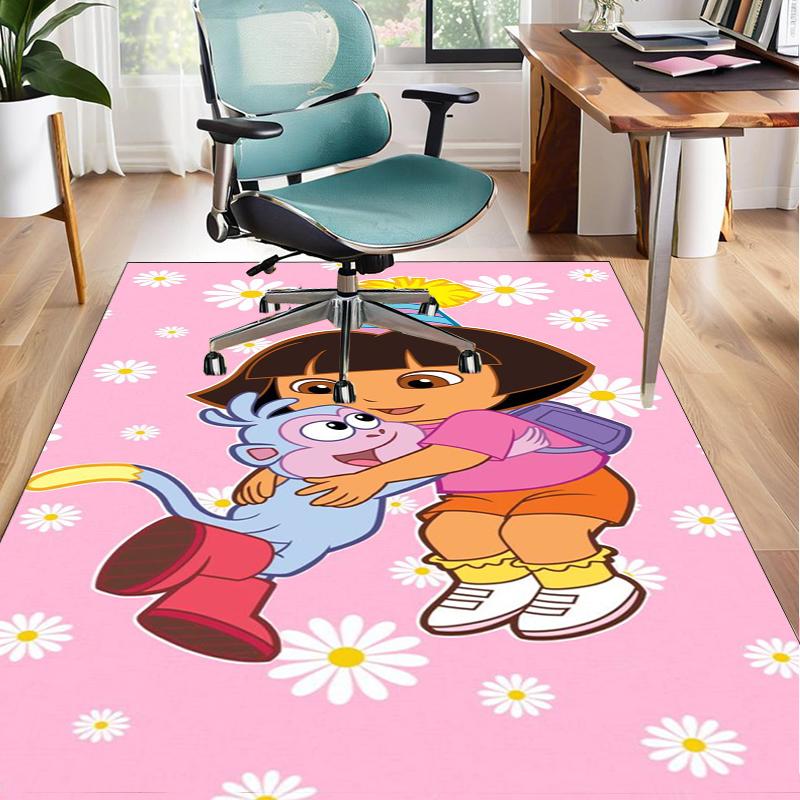 The Explorer do-ra Adventure Office Rug Chair Mat, Game Carpet, Suitable for Front Door, Bedroom, Living Room, Desk, Holiday Gift