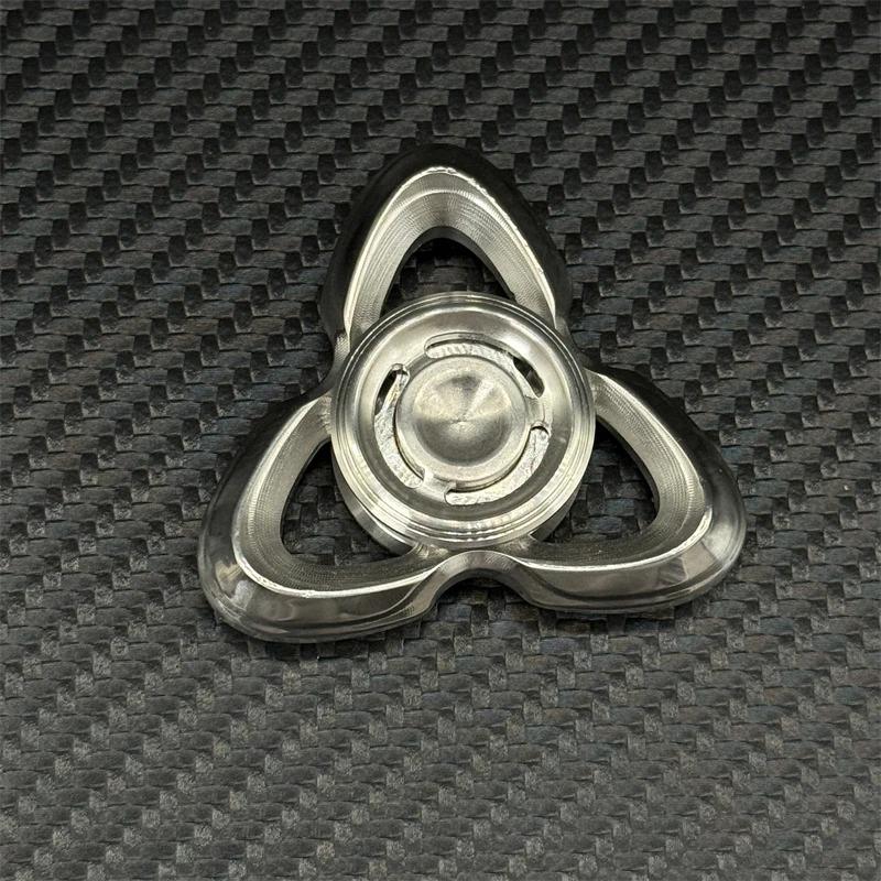 Новый ручной спиннер из нержавеющей стали с тремя лопастями EDC Fidget Spinner Игрушка для снятия стресса ADHD Fidget Toy Игрушка для вращения на кончиках пальцев