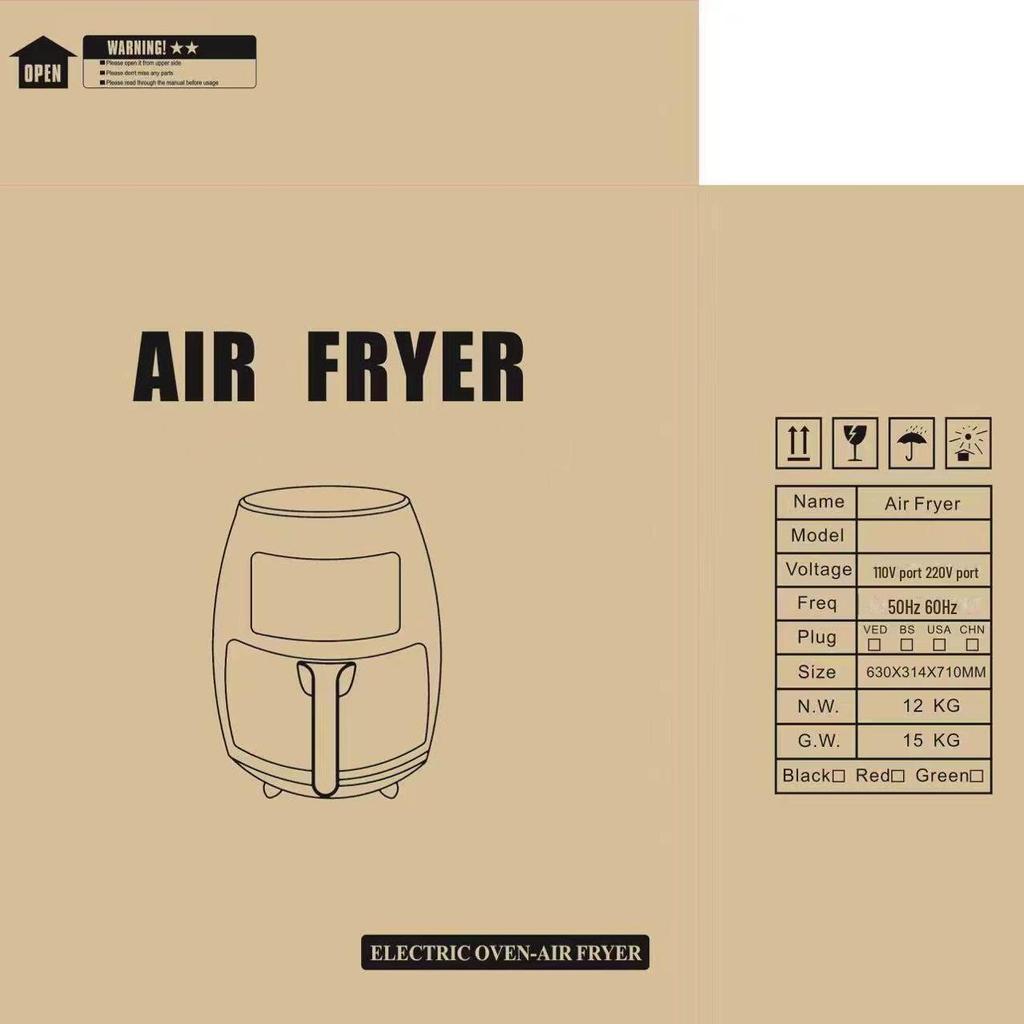 Полностью автоматическая интеллектуальная фритюрница: Бездымная, вместительная многофункциональная духовка с визуальным сенсорным нагревом