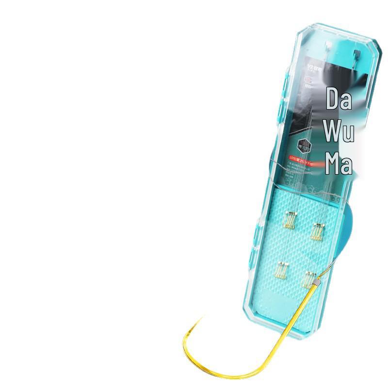 Ultra-Fine Strong Double Hook with Short Leader, Large Horsepower PE Line, Gold Sleeve, Gold Hai Xi Fishing Hook.