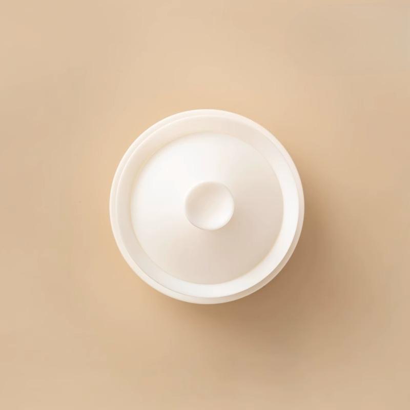 BEPAN Chinese-style sheep fat jade porcelain ultra-thin three-sided covered bowl with gift box, Chinese-style festival gift box