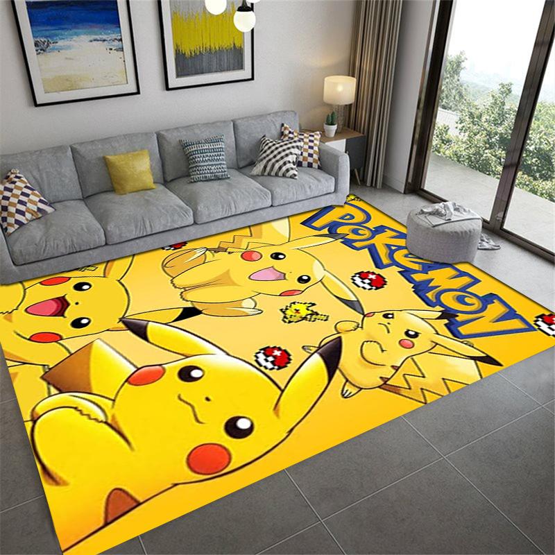 Новый ковер-коврик Pokemon 2025 для гостиной, спальни, дома, украшение дивана, детский игровой, противоскользящий напольный коврик 76