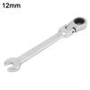 8mm-19mm 180 Degree Reversible Combination Movable Head Ratchet Wrench Socket Spanner