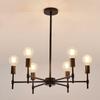 6-Light Modern Metal Chandelier Semi Flush Mount Ceiling Light Fixture Pendant Lights