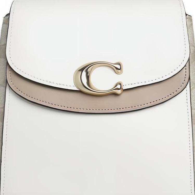 Coach Рюкзак Celia 20 Classic Monogram с клапаном Женский рюкзак Светло-хаки C5806-IMOT4