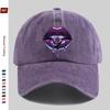 pc Vibrant Purple Lip Print With Floral Pattern Baseball Cap  Adjustable Buckle Lightweight Polyester Ideal For Casual Wear