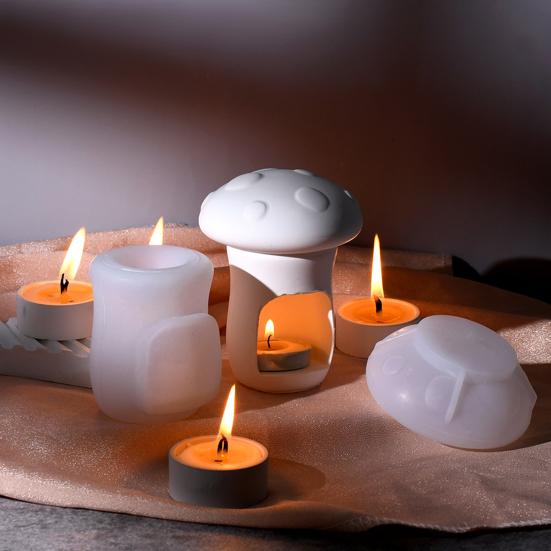 Форма для подсвечника Yousheng Mushroom, силиконовая смола, кухонный акцент, антипригарный материал, подставка для свечей, форма для самостоятельного изготовления свечей