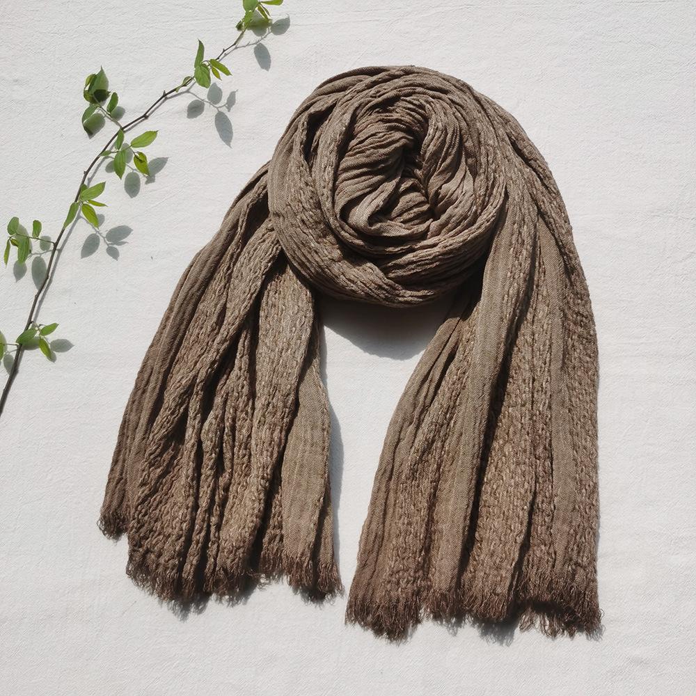 Черный Темно-синий Хлопок Лен Мужской Зимний Шарф Теплый Модный Мужской Шарф Платок Мягкий Длинный Бахрома Шаль Мужская Пашмина Bufandas