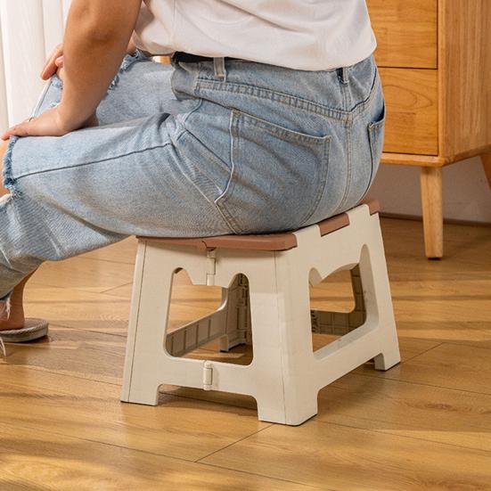 Folding Step Stool with Portable Handle Stable Great Load Bearing Collapsible Kids Kitchen Bathroom Camping Stall Owner Rest Stool Fishing Stool