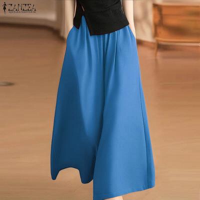 Женские повседневные свободные широкие брюки с эластичной резинкой на талии