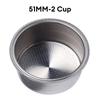 304 Stainless Steel Coffee Filter Basket 51mm Single 1 Cup Double 2 Cup Bowl Filter Coffee Machine Replacement Accessories