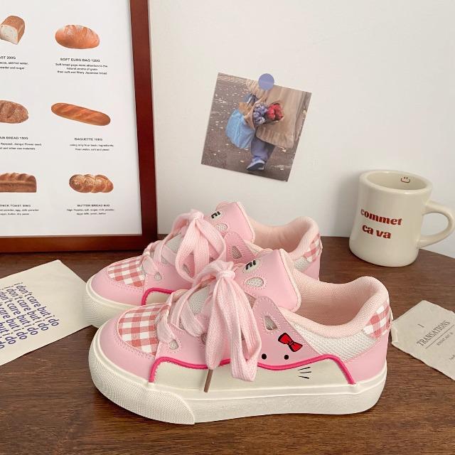 Platform Comfortable Board Shoes Women's 2025 Spring and Autumn New Cute Versatile Cat Little White Shoes Fashion Casual Women's Shoes Trend