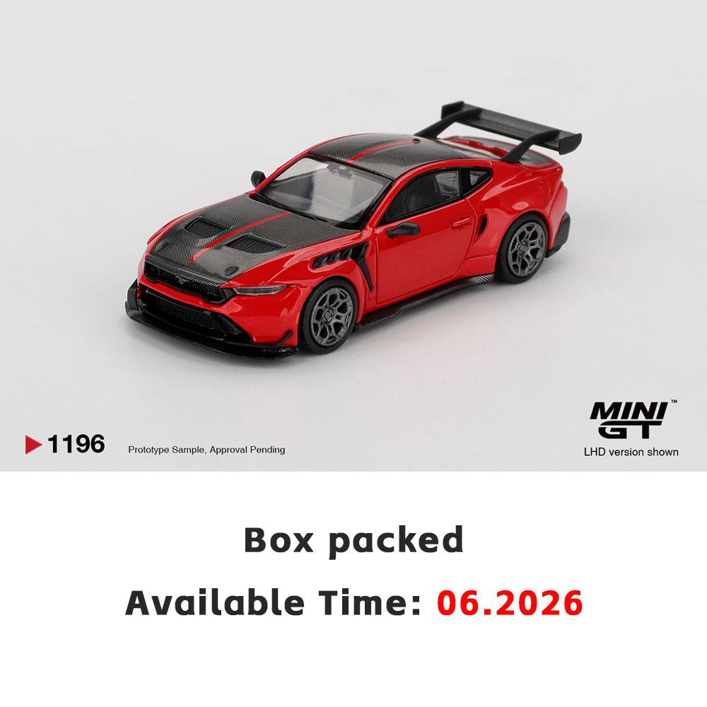Предпродажа MINIGT 1/64 Ford Mustang GTD Race Red Литая модель автомобиля Высокопроизводительная модель Подарок для мальчиков и взрослых