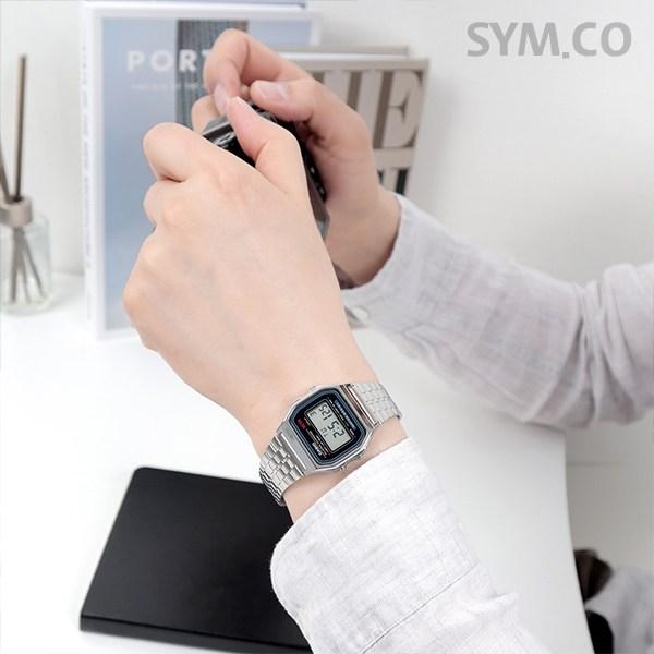 Casio Shared Classic Digital Metal Watch + Battery Exchange Voucher Package