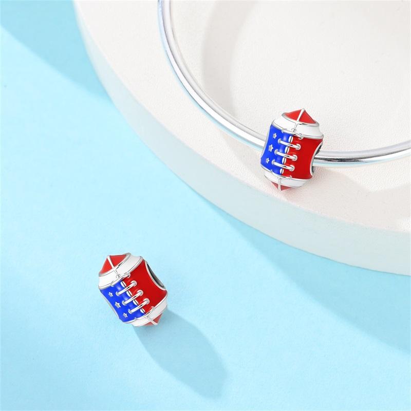 Медно-голубая ковбойская шляпа с подковой на удачу, подвеска-шарм в виде черепа для регби для оригинального браслета, женские украшения для девушек