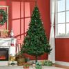 Artificial Christmas Tree 210 cm with 1036 Branches Ornaments Pinecones Christmas Decoration for Indoors Green