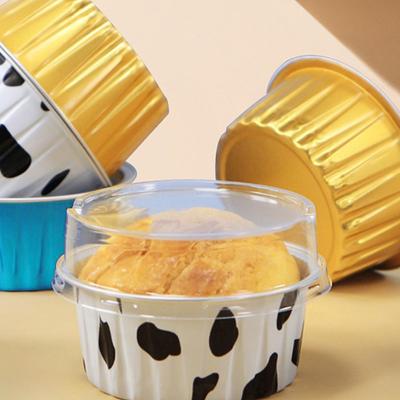 Коробка из фольги с крышкой, 20 шт. Многоразовые одноразовые круглые пищевые антипригарные антипригарные контейнеры для духовки, безопасный контейнер для кексов, миска из алюминиевой фольги, форма для выпечки, кухонные принадлежности