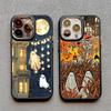 Модный креативный чехол для телефона с изображением призрака для iphone 16 15 14 11 13 12 Pro MAX задняя крышка X XS XR max 7 8 Plus Чехлы матовый корпус