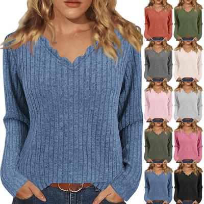 Футболки с длинным рукавом, футболки с V-образным вырезом для женщин, модные топы, легкая мягкая повседневная рубашка