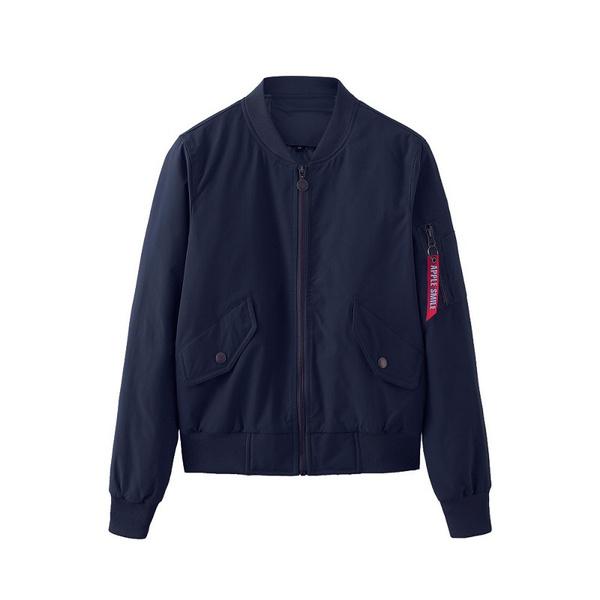 Куртка-бомбер женская бейсбольная куртка осенне-зимний летный костюм с длинными рукавами плюс хлопковая куртка