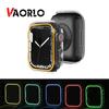 VAORLO Флуоресцентный чехол для Apple Watch, чехол 44 мм, 40 мм, 45 мм, 41 мм, 38 мм, 42 мм, жесткий защитный каркас для iWatch, Apple Watch 7, 6, 5, 4, 3 SE