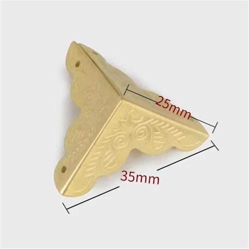 Защитный уголок для ящика для яиц 20 шт., антикварный латунный треугольный уголок из ротанга, резной деревянный чехол для защиты краев