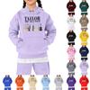 Детская флисовая толстовка с капюшоном и длинными рукавами, осенне-зимняя, унисекс, повседневный топ с рисунком из мультфильмов