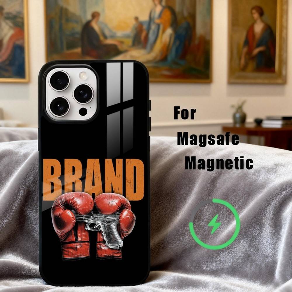 Boxing Gloves Phone Case For iPhone17,16,15,14,13,12,11 Plus,Pro Max Magnetic For Magsafe Wireless Charging