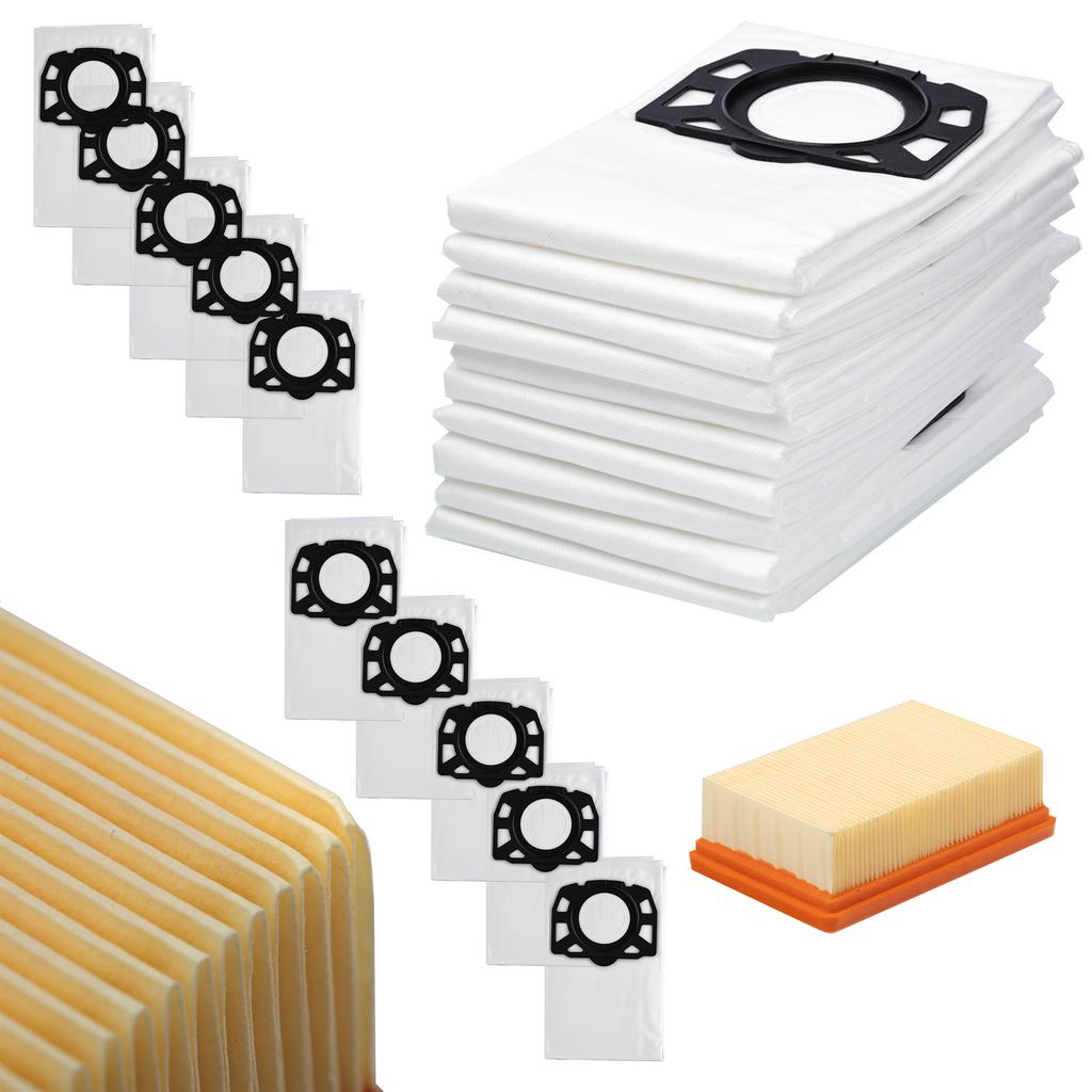 10 Bags + Filter for Kärcher WD6 WD4 WD5 MV4 Vacuum Cleaner