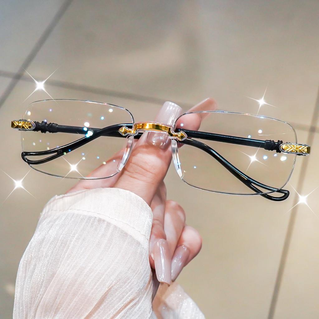 4Pcs Rimless Reading Glasses - Lightweight Computer Readers For Women & Men - Stay Clear Magnifying Vision +1.0 To +4.0