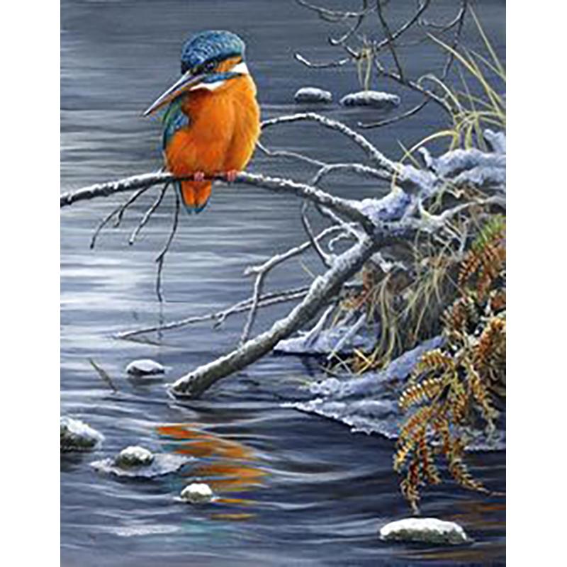 5D DIY Алмазная картина Птица Пейзаж Полный Круглый Алмазная вышивка Набор для вышивки крестом Мозаика Украшение со стразами Подарок