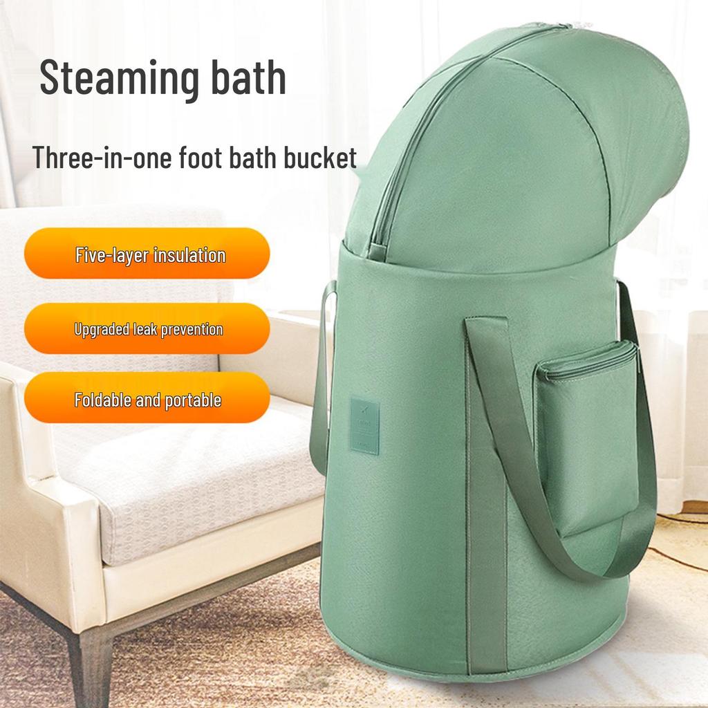 Утолщенная портативная термоизолированная ванночка для ног: Складная, глубокая, удобная для путешествий ванночка для ног для взрослых.
