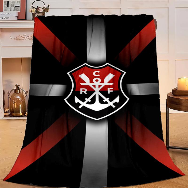 1PC Football Club Emblem Flannel Blanket Gift, Suitable for Both Men And Women, Soft Ideal for Beds And Sofa, Birthday Or Christmas Gift